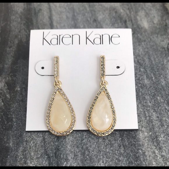 Karen Kane Jewelry - Gold rhinestone drop earrings - Karen Kane
